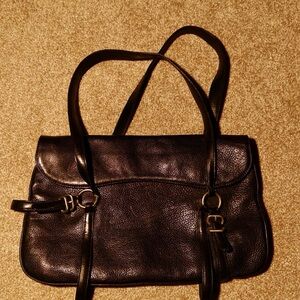 Authentic Johnny Farah Black Leather Women's Bag